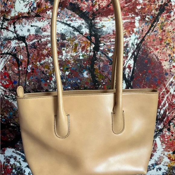 Furla Leather Tan Bag Minimalist Design - Picture 3 of 11